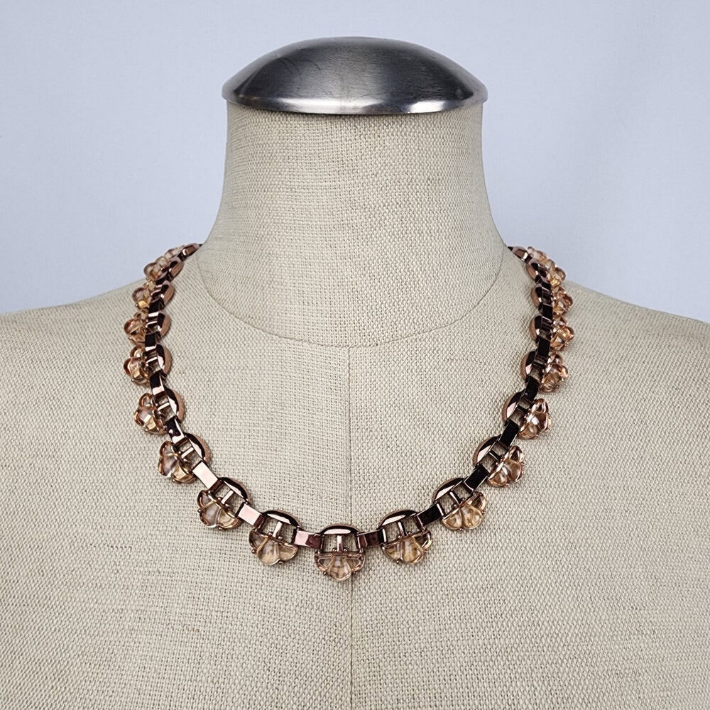 Stella and Dot Fleur Copper Tone Link Necklace